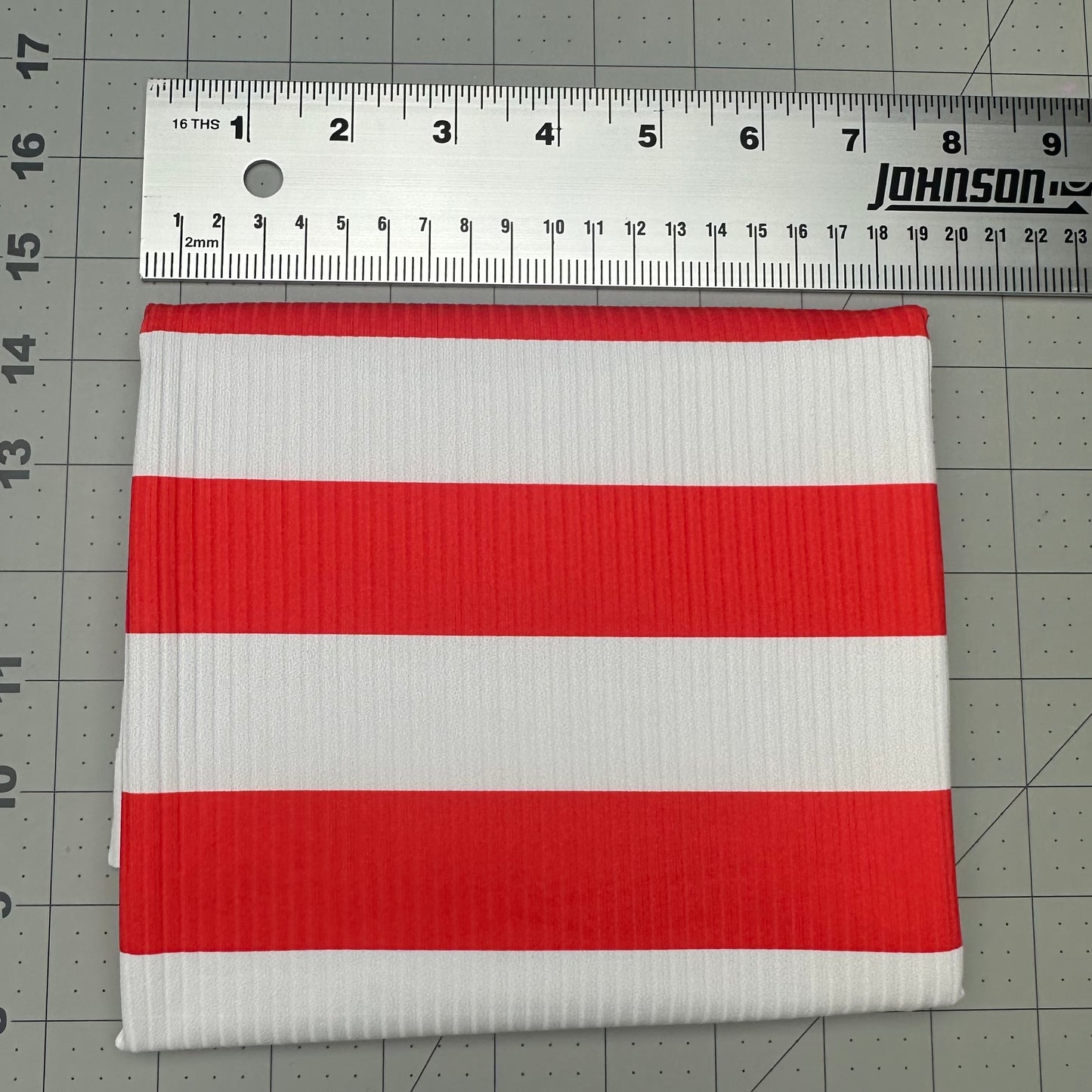 Red Stripes | 8x8 Scaling | Skinny Rib | Ready To Ship