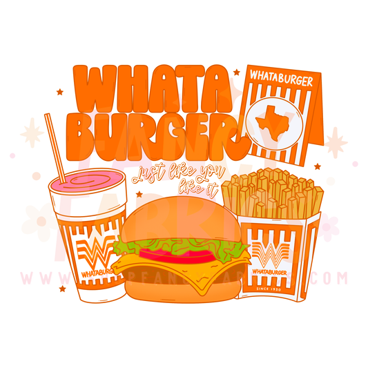 Texas Burgers | Adult Size | DTF Transfer | Ready To Ship