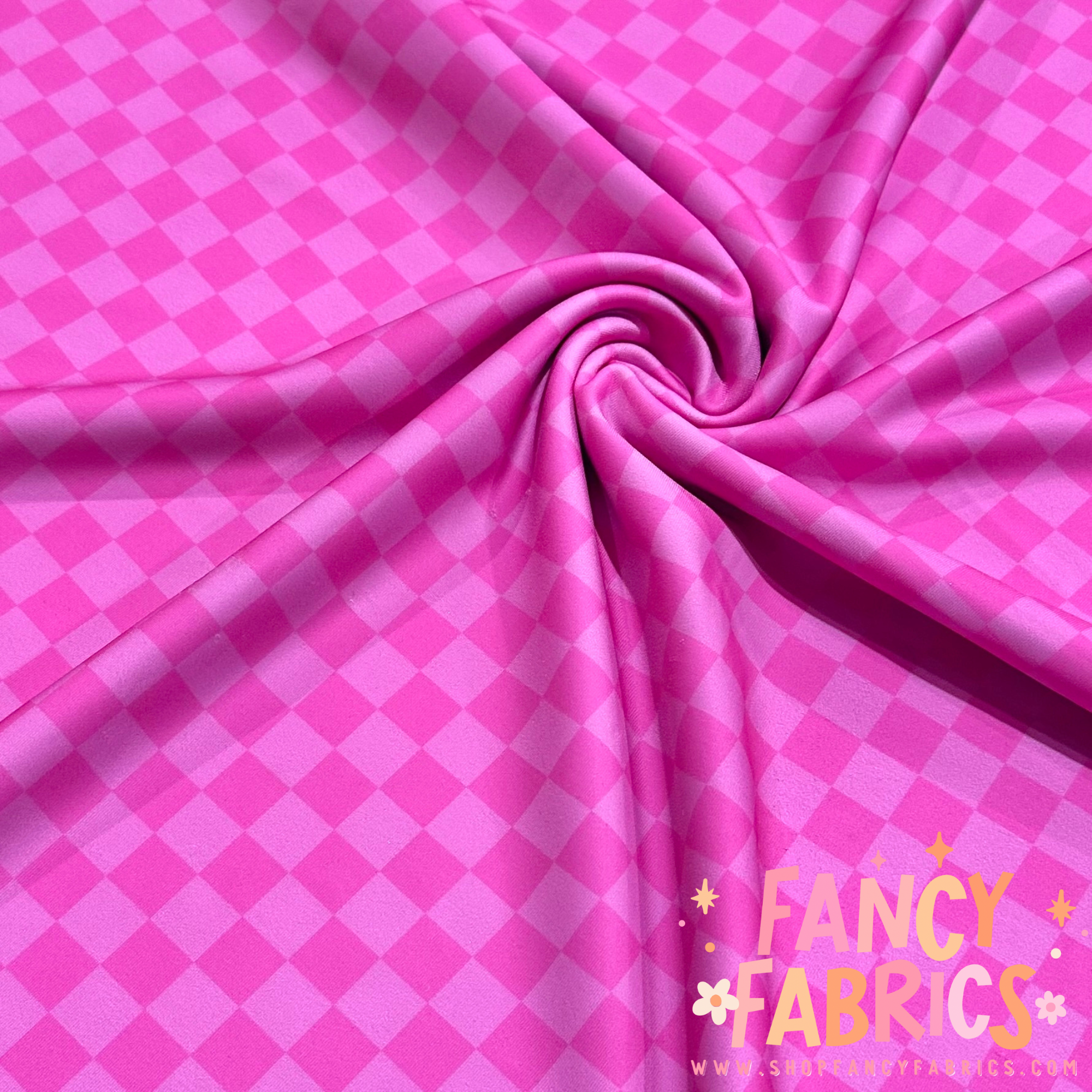 Pink Checkers | Swim | 4x4 Scaling | Ready To Ship