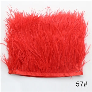 Red | Feather Fringe | By The Yard