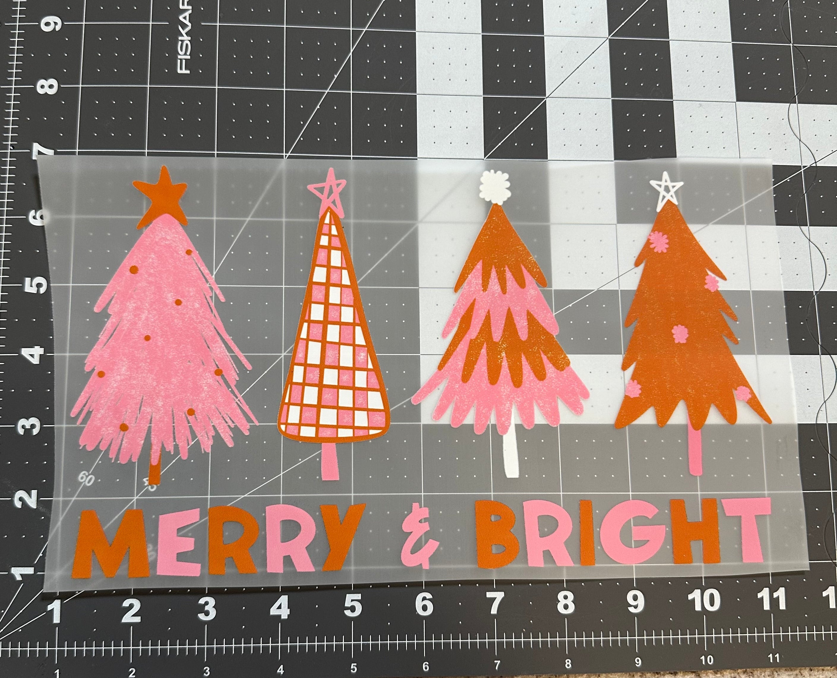 Merry & Bright Trees | Adult Size | DTF Transfer | Ready To Ship