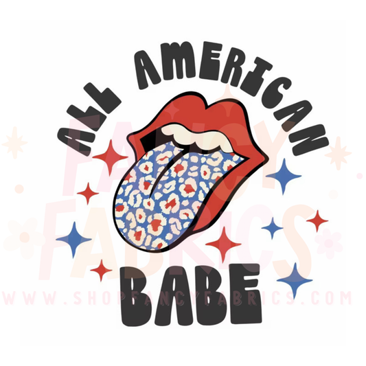 All American Babe | Child Size | DTF Transfer