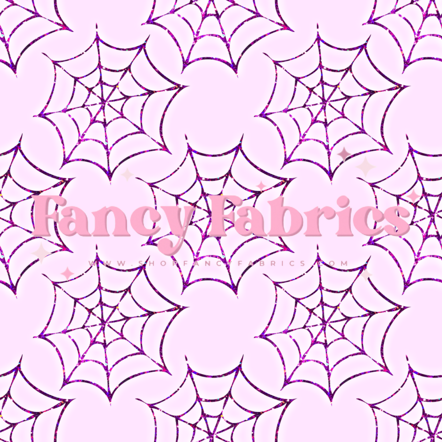 Purple Glitter Spiderwebs | PREORDER | By The Yard
