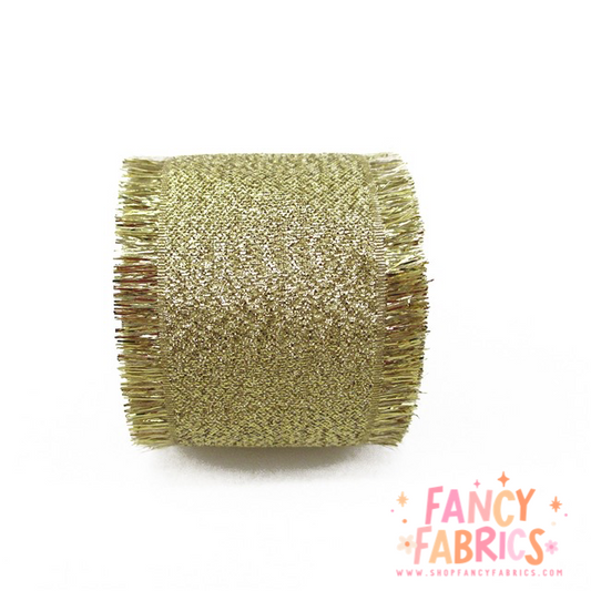 Gold (Metallic Edge) | 1.5" Single Sided | Layer Ribbon | Ready To Shipo