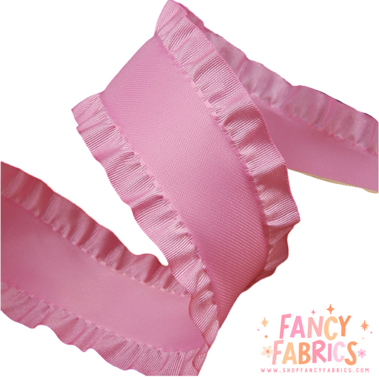 Pink | 1.5" | Ruffle Ribbon | Ready To Ship