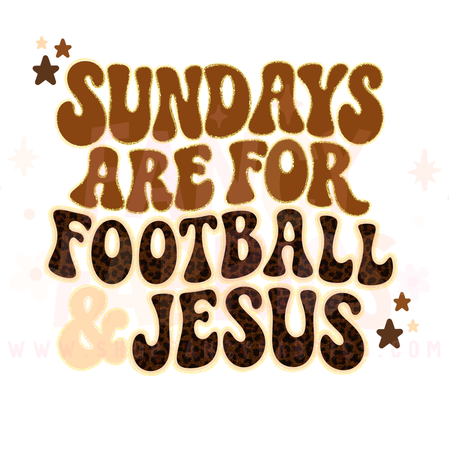 Football & Jesus | Adult Size | DTF Transfer | Ready To Ship