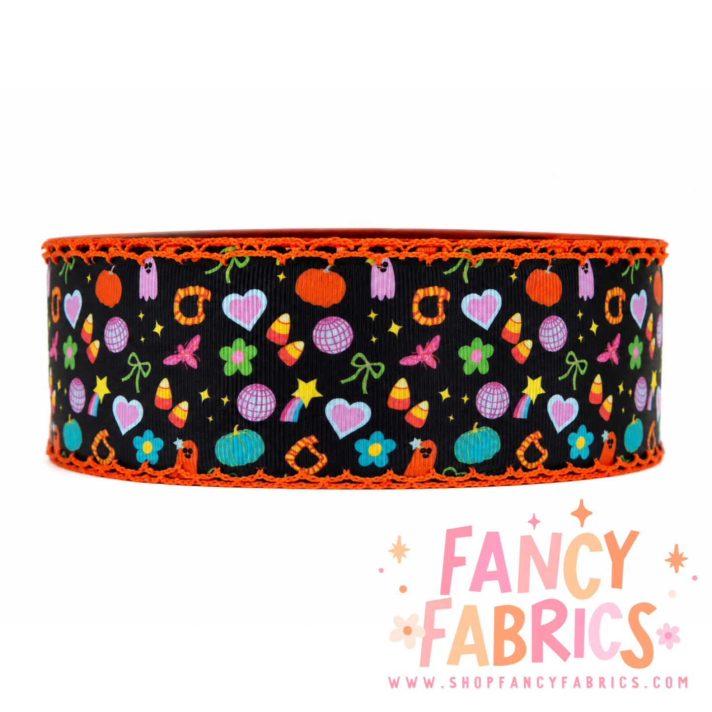 Girly Halloween | 2" Single Sided | Moonstitch Printed Ribbon | Ready To Ship