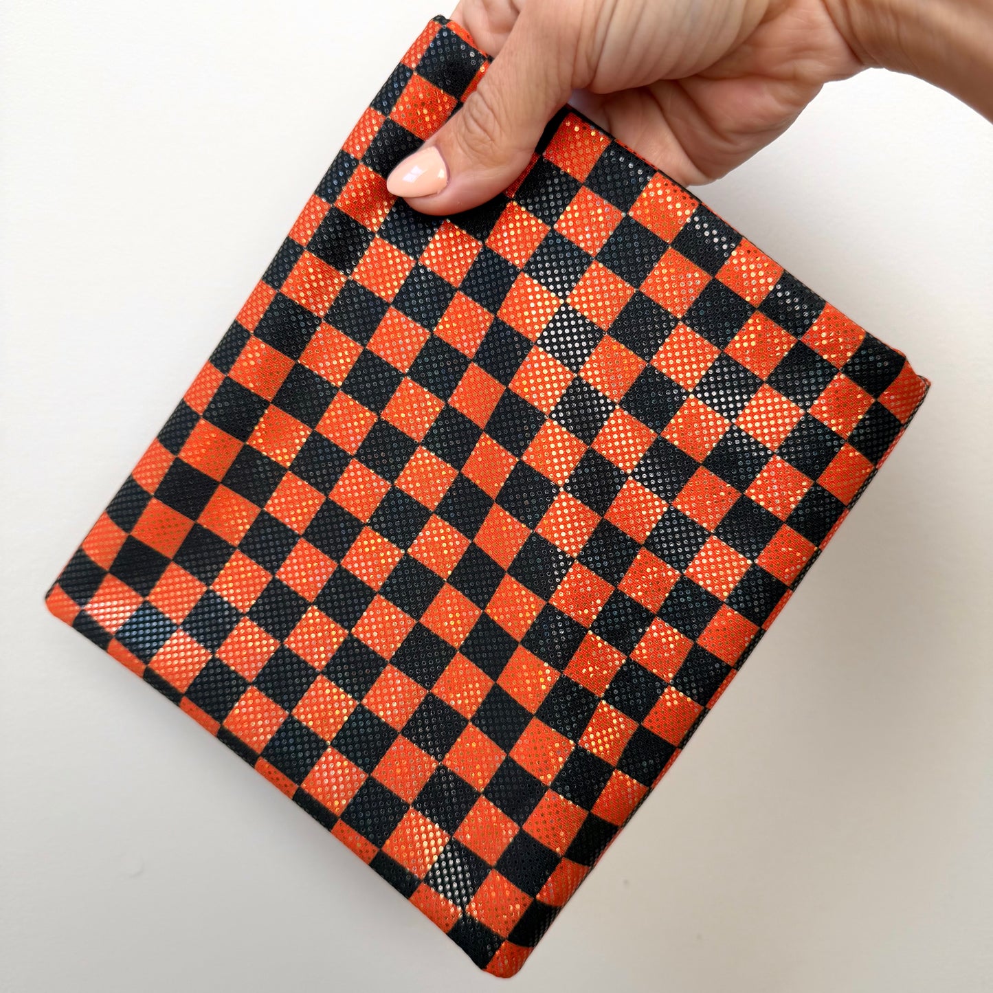 Halloween Checkers | 4x4 Scaling | Printed Shattered Holographic | Ready To Ship