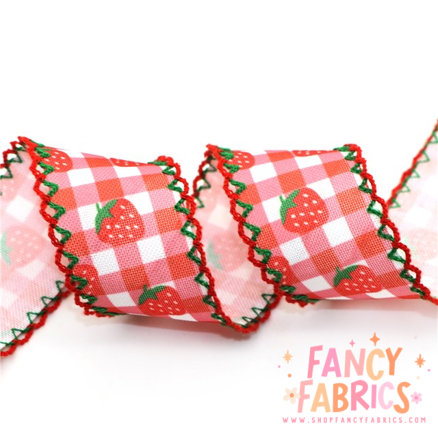 Fruit Ribbon | 1.5" Double Hook | Linen Ribbon | Ready To Ship