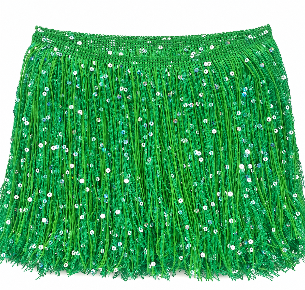 Green | Sequin Fringe | By The Yard
