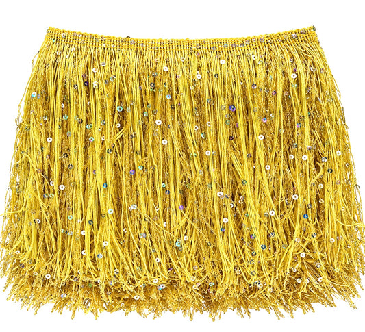 Yellow | Sequin Fringe | By The Yard
