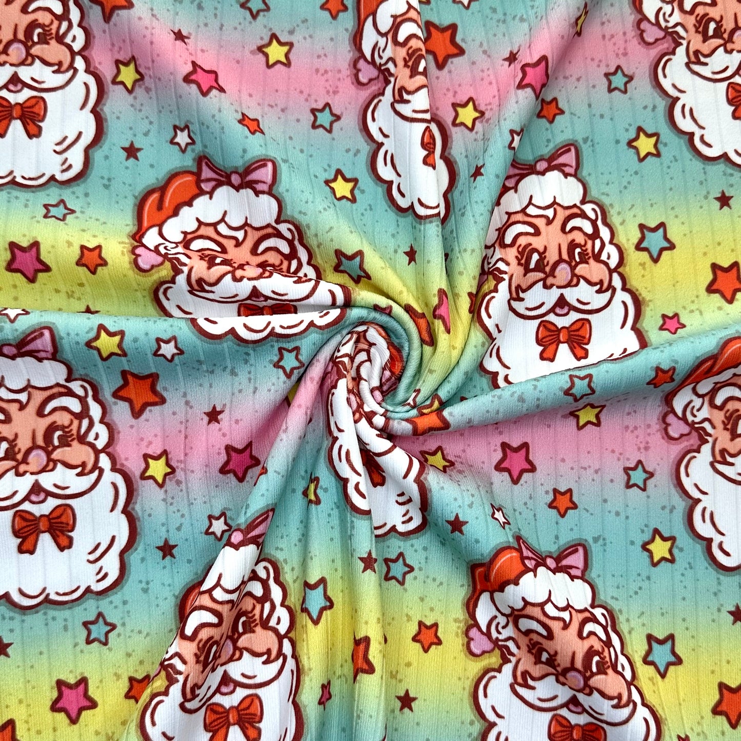 Ombré Santa | 6x6 | Brushed Rib | Ready To Ship