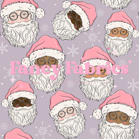 Pink Hat Santas | PREORDER | By The Yard