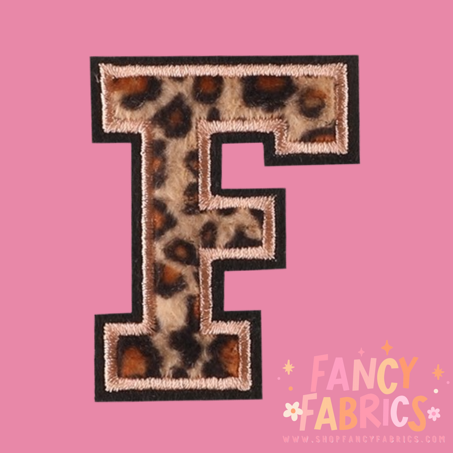 Letter F (Leopard) | Iron On Patch