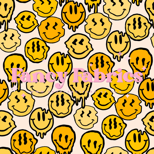 Trippy Smiles (Yellow) | PREORDER | By The Yard