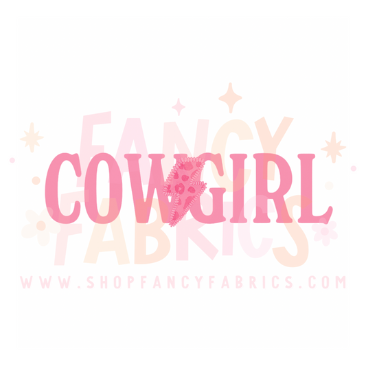 Cowgirl (Pink) | Adult Size | DTF Transfer | Ready To Ship