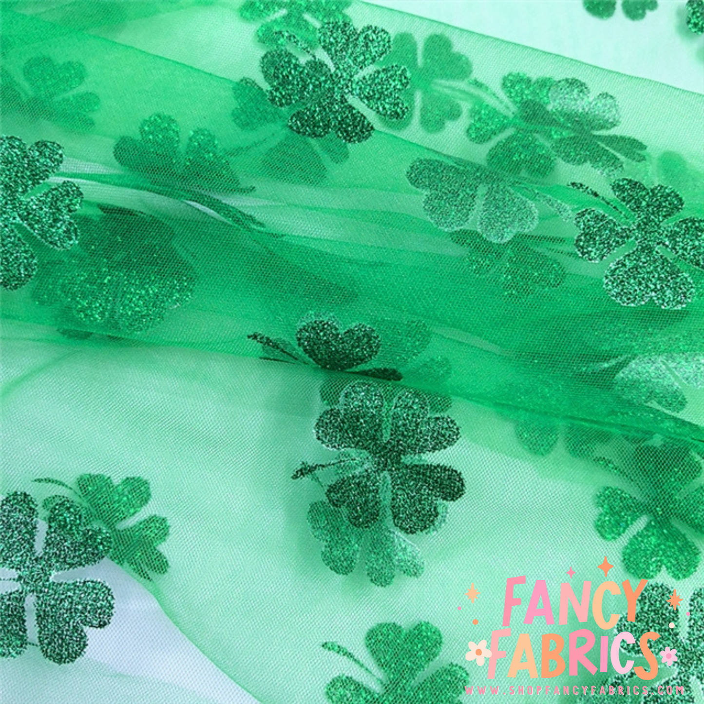 Glitter Clovers | Mesh | Ready To Ship