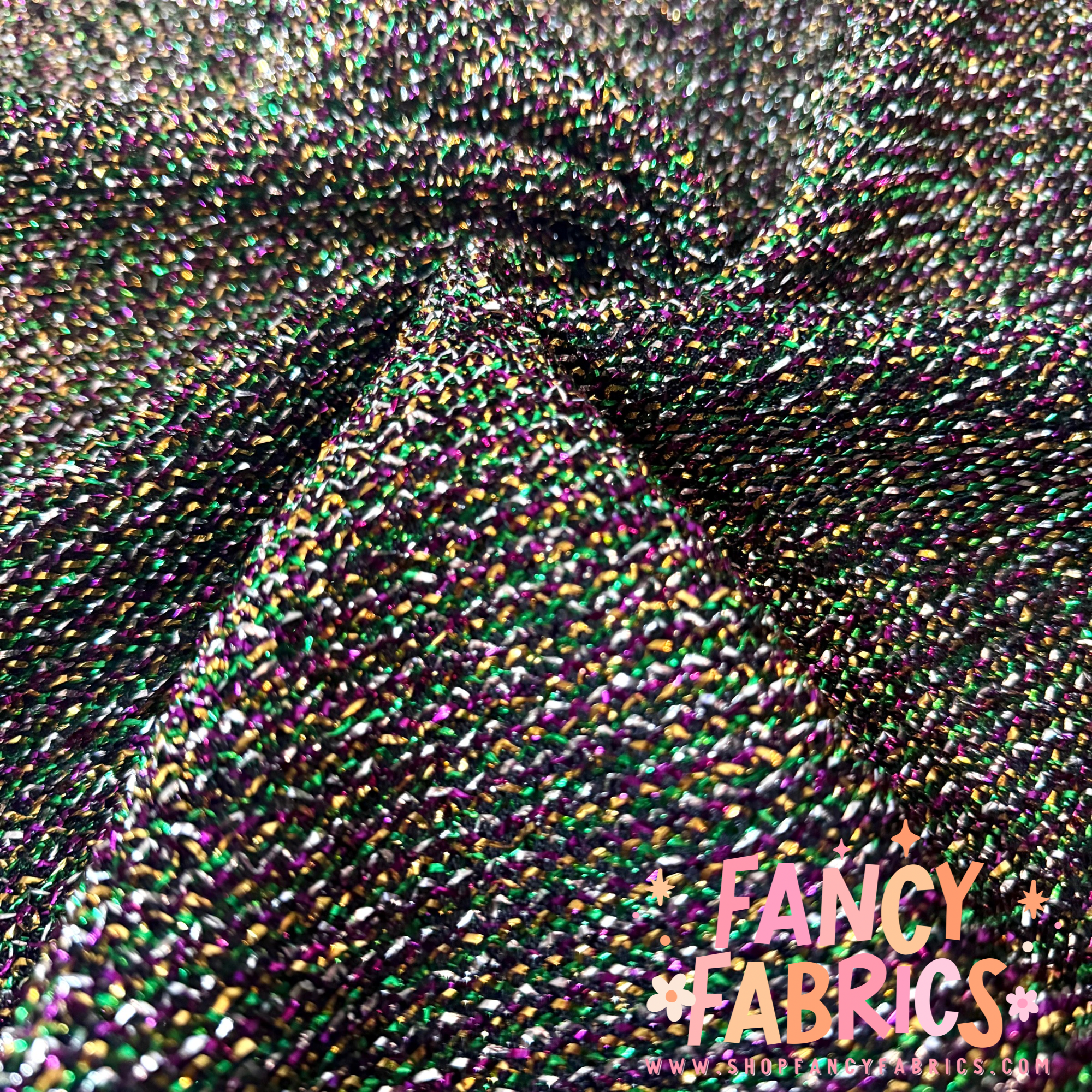 Mardi Gras | Tinsel Fabric | Ready To Ship