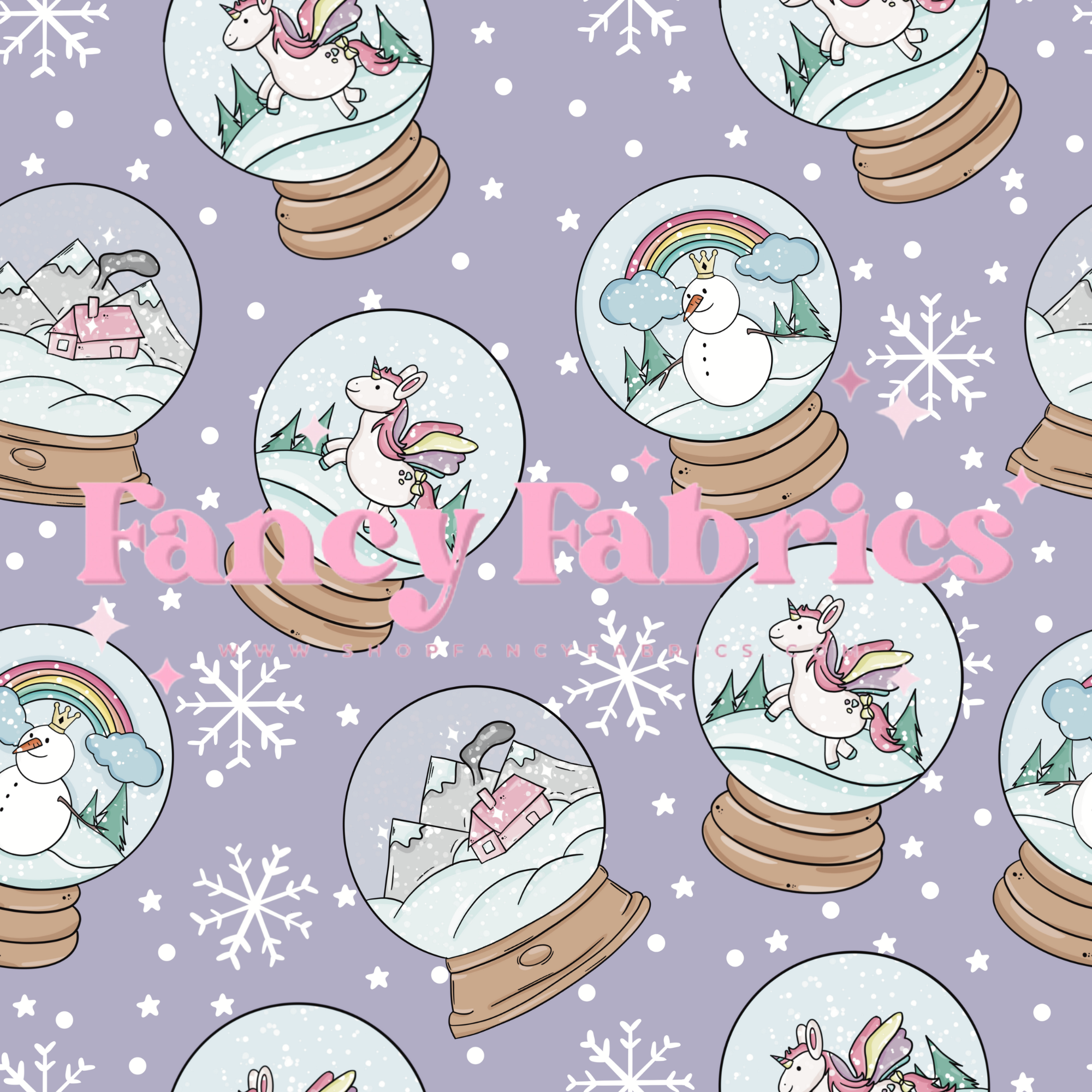 Snow Globes (Purple) | PREORDER | By The Yard