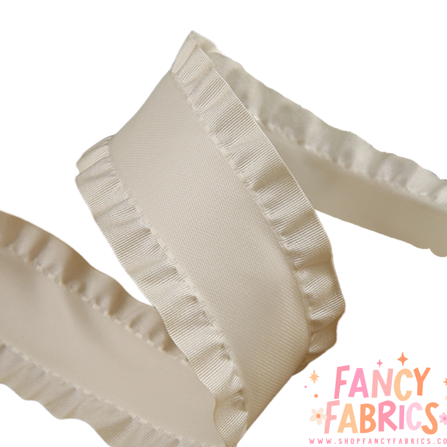 Ivory | 1.5" | Ruffle Ribbon | Ready To Ship