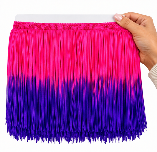 Hot Pink + Purple | Ombré Fringe | By The Yard