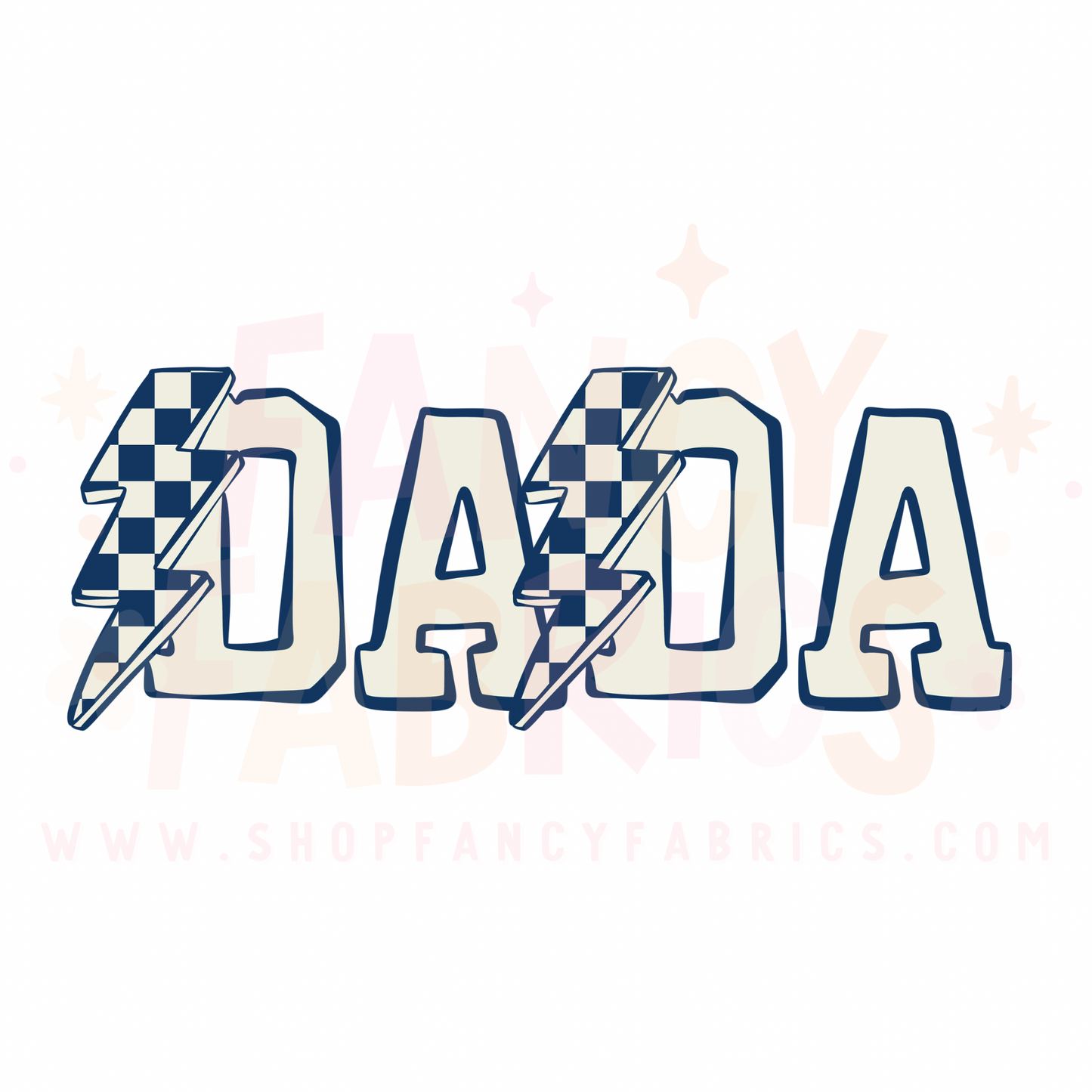 Dada Bolts (Blue) | Adult Size | DTF Transfer | Ready To Ship