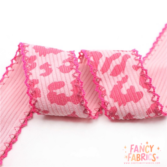 Leopard Corduroy | 1.5" Double Hook Ribbon | Ready To Ship