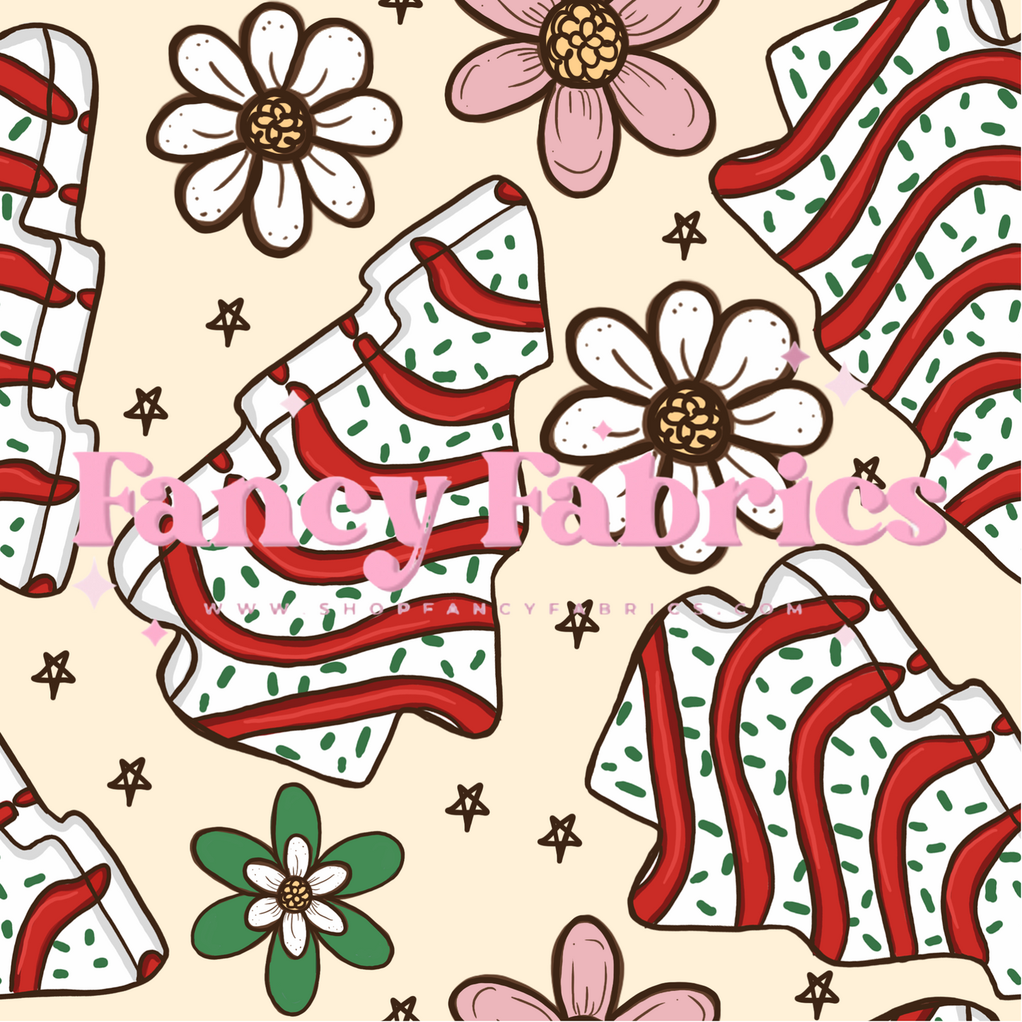 Christmas Cakes (Beige) | PREORDER | By The Yardstm