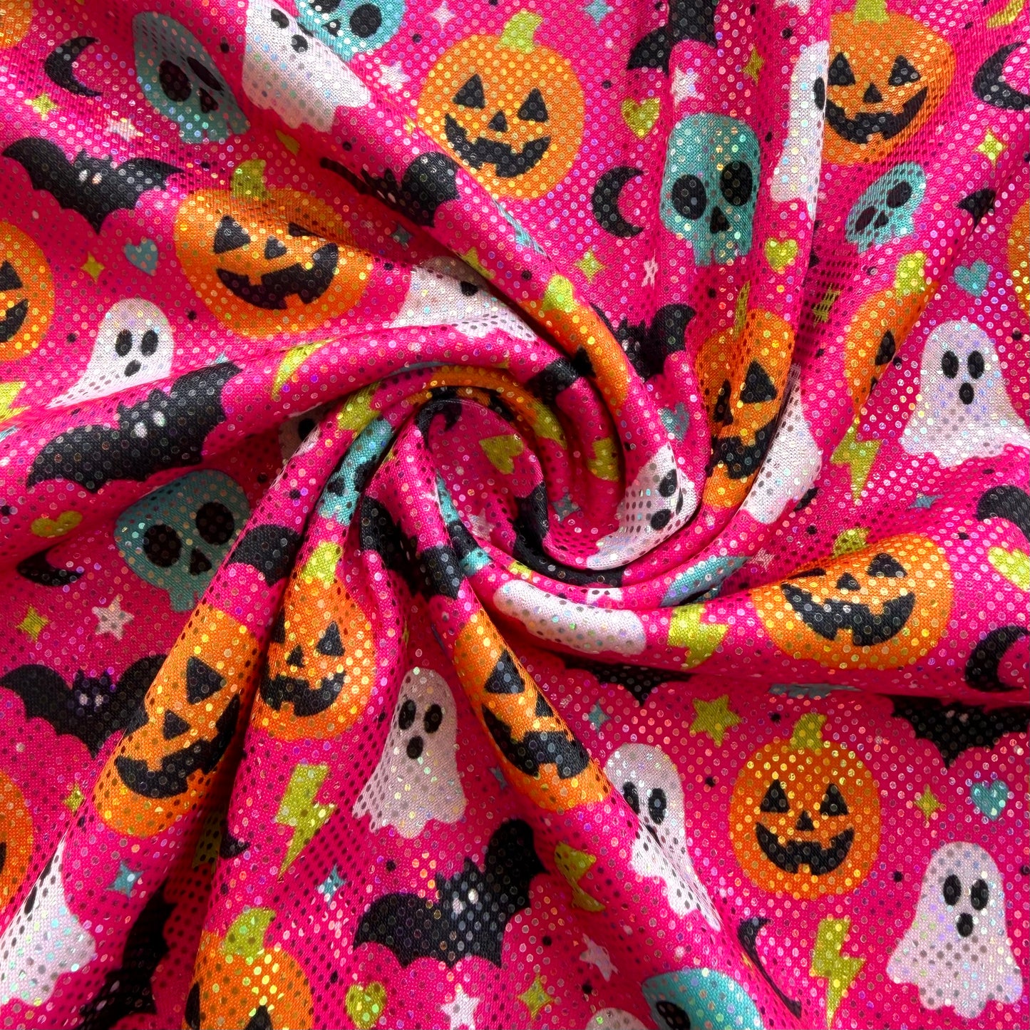 Pink Spooky Friends | 4x4 Scaling | Printed Shattered Holographic | Ready To Ship