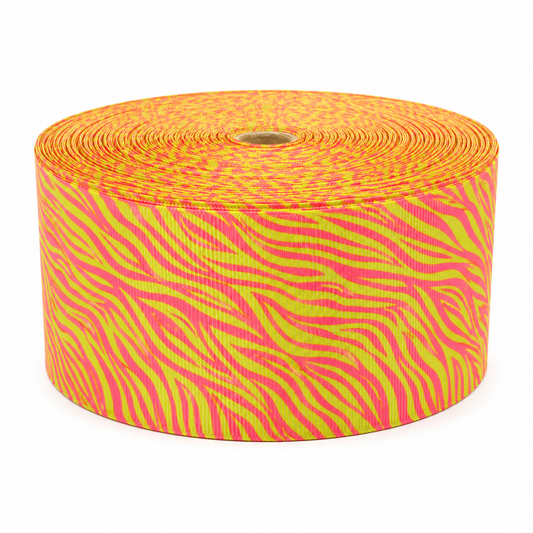 Neon Zebra | 3" Single Sided | Printed Ribbon | Ready To Ship