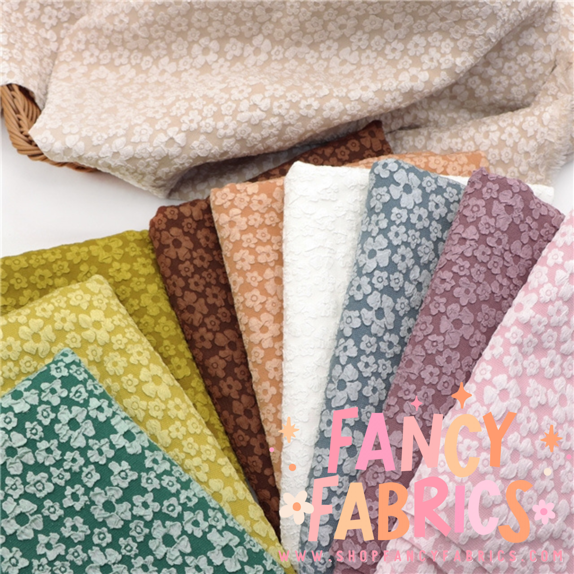 Green | Floral Polyester | Ready To Ship