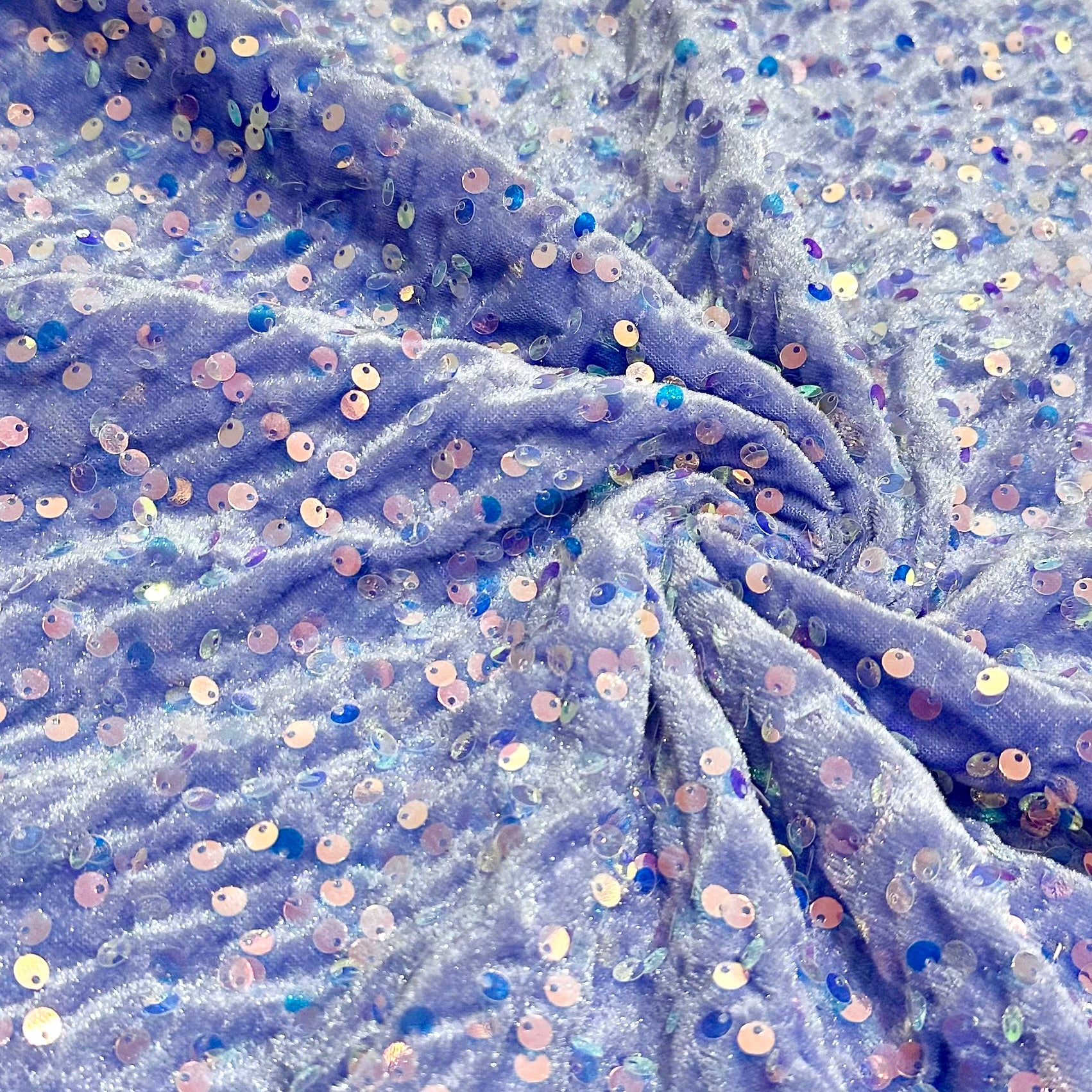 Periwinkle | Stretch Sequin Velvet | Ready to Ship
