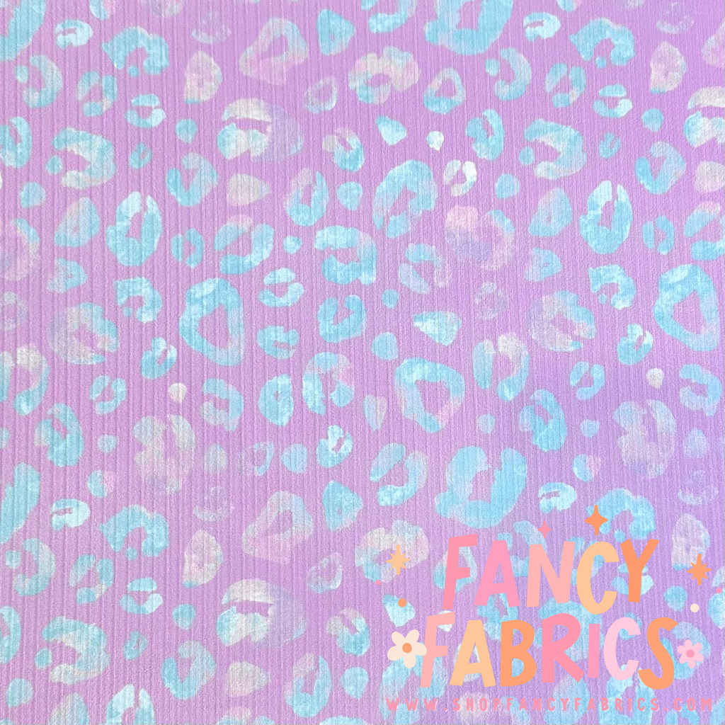 Purple + Blue Leopard | 6x6 Scaling | Skinny Rib | Ready To Ship