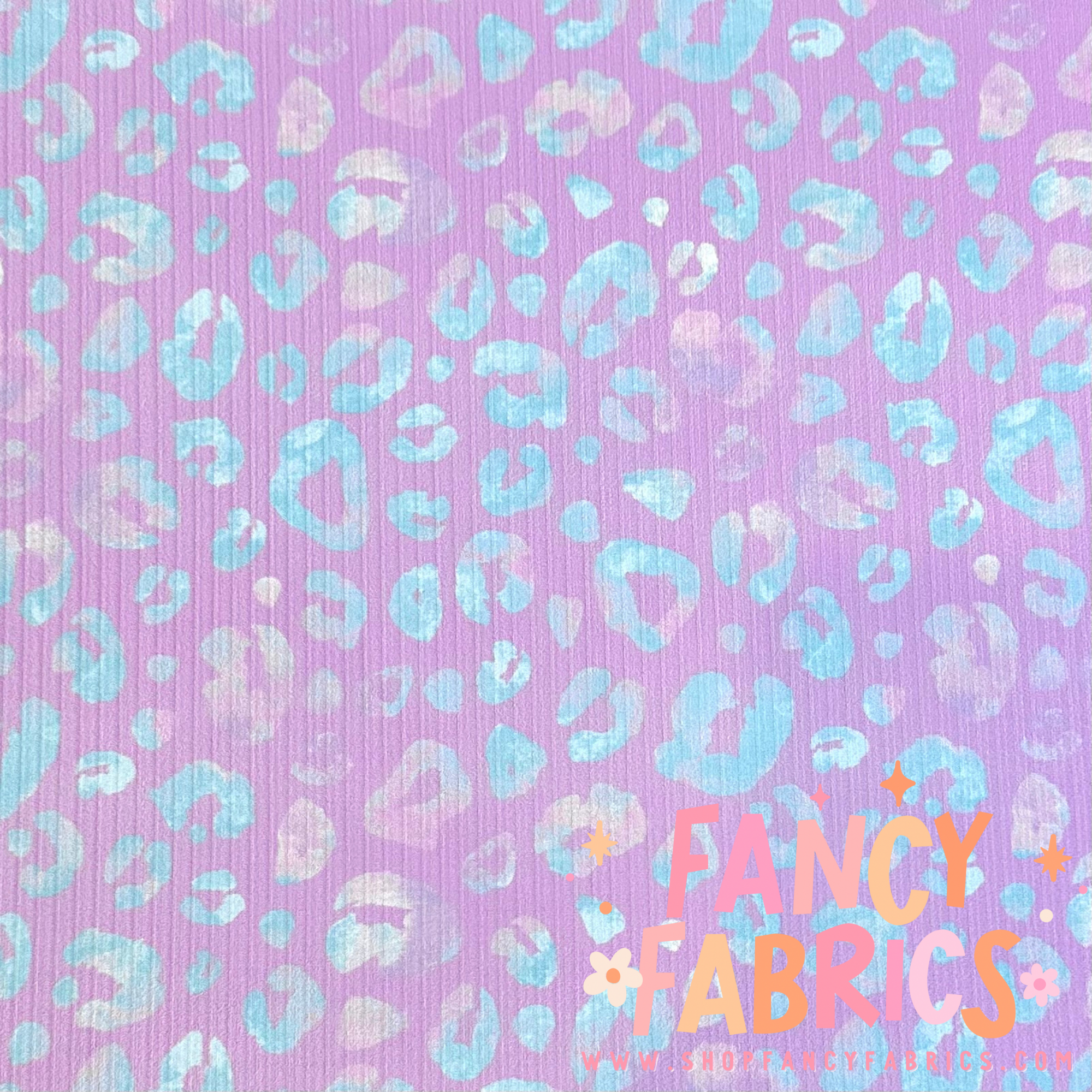 Purple + Blue Leopard | 6x6 Scaling | Skinny Rib | Ready To Ship