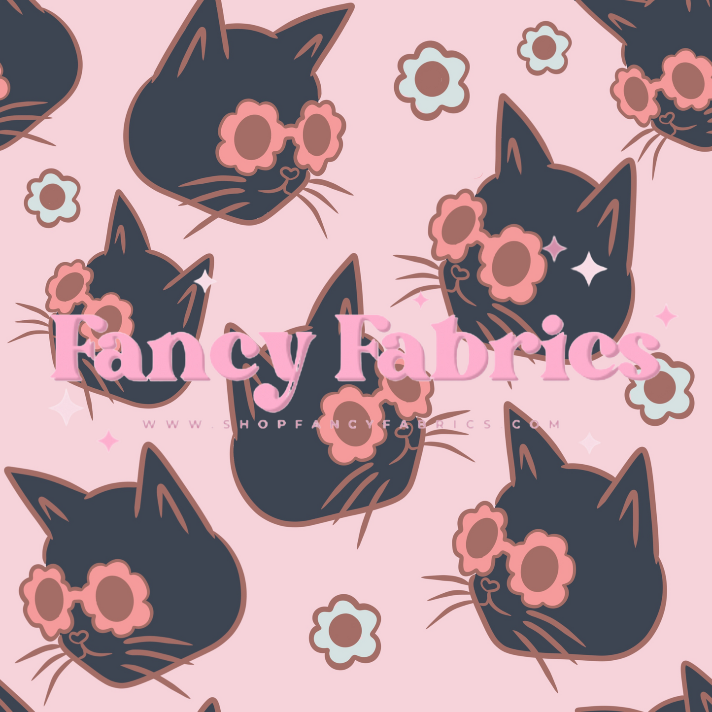 Cool Cats (Pink) | PREORDER | By The Yard