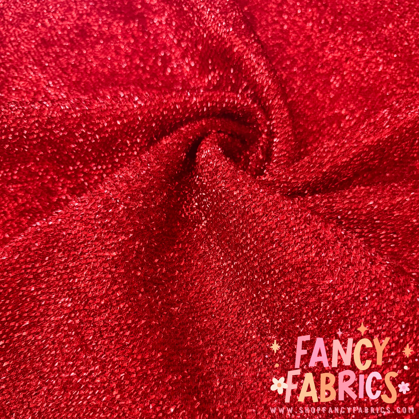 Red | Tinsel Fabric | Ready To Ship