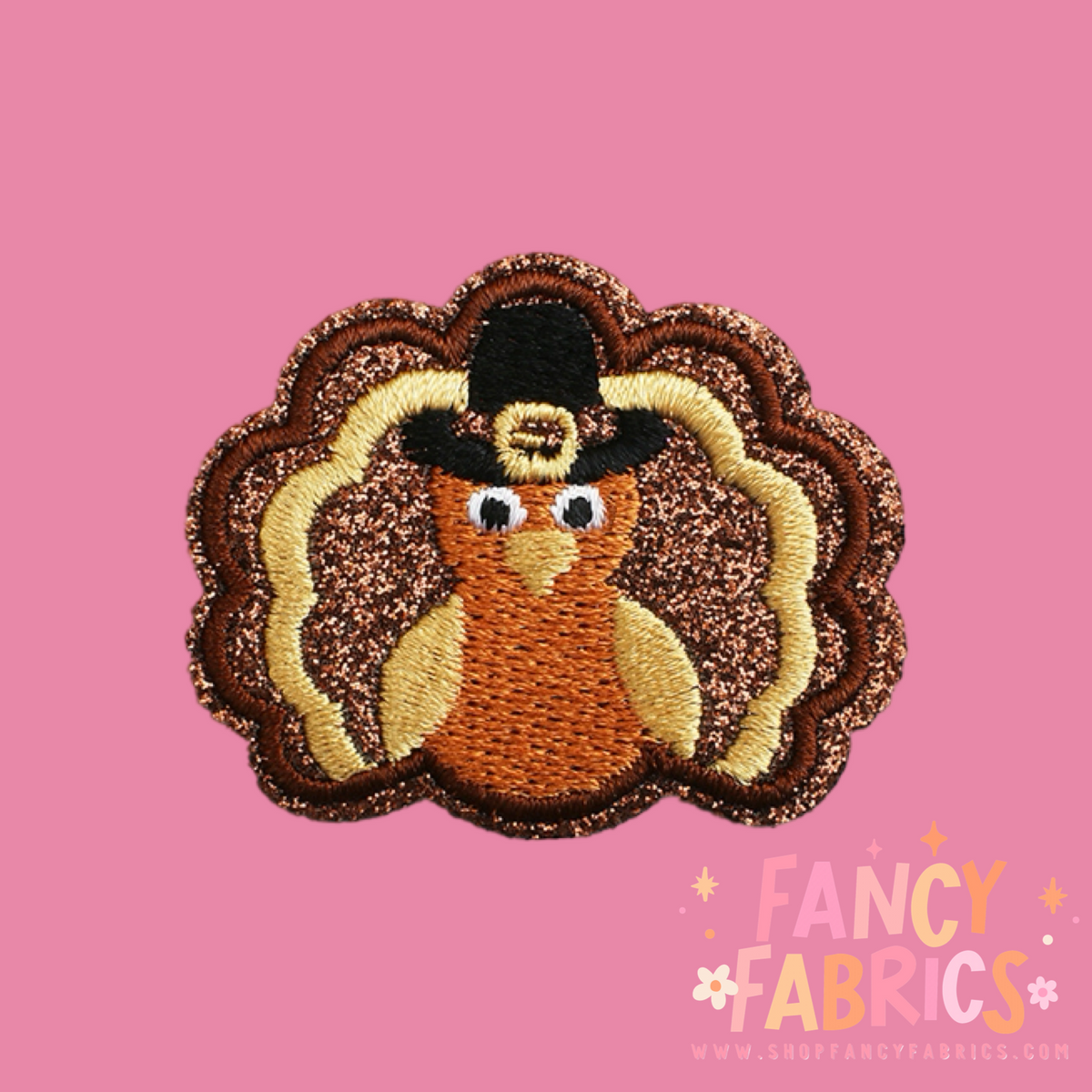 Glitter Turkey | Iron On Patch