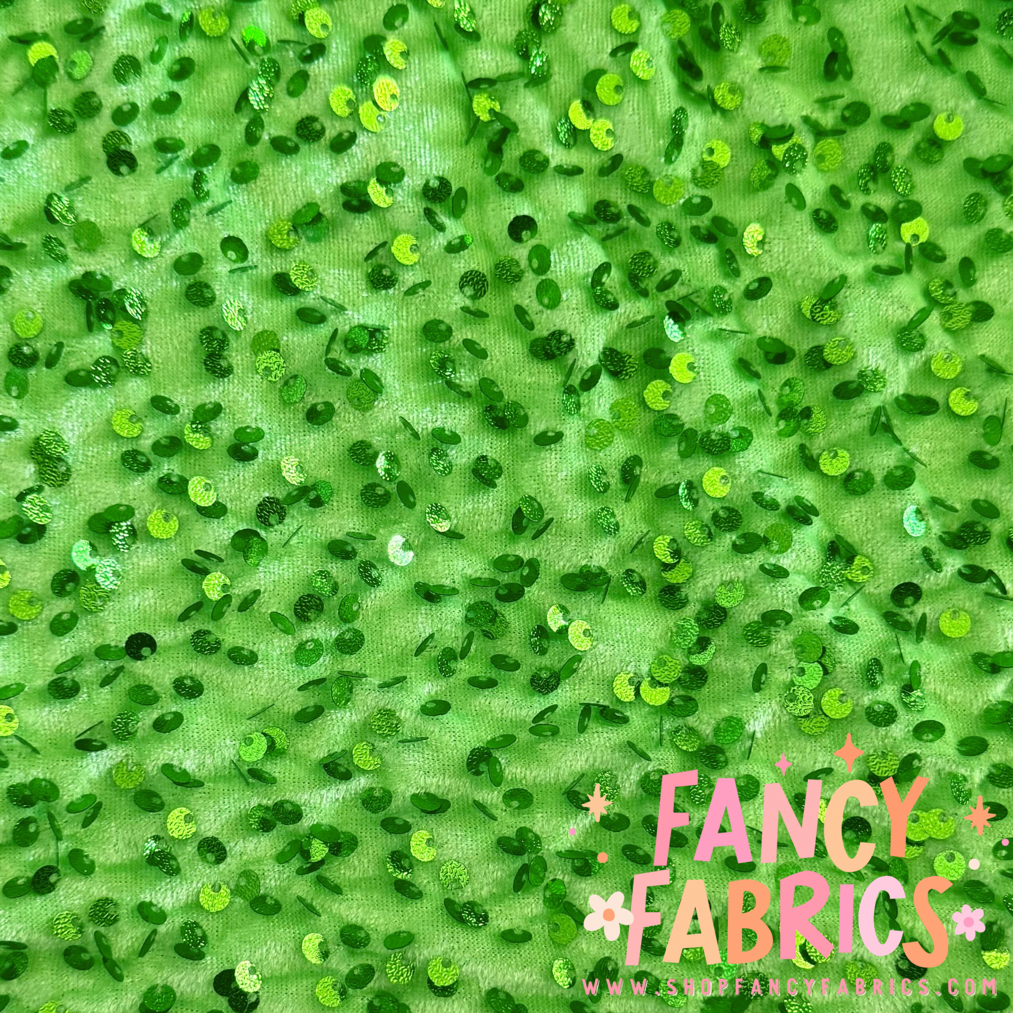 Grinchy | Stretch Sequin Velvet | Ready To Ship