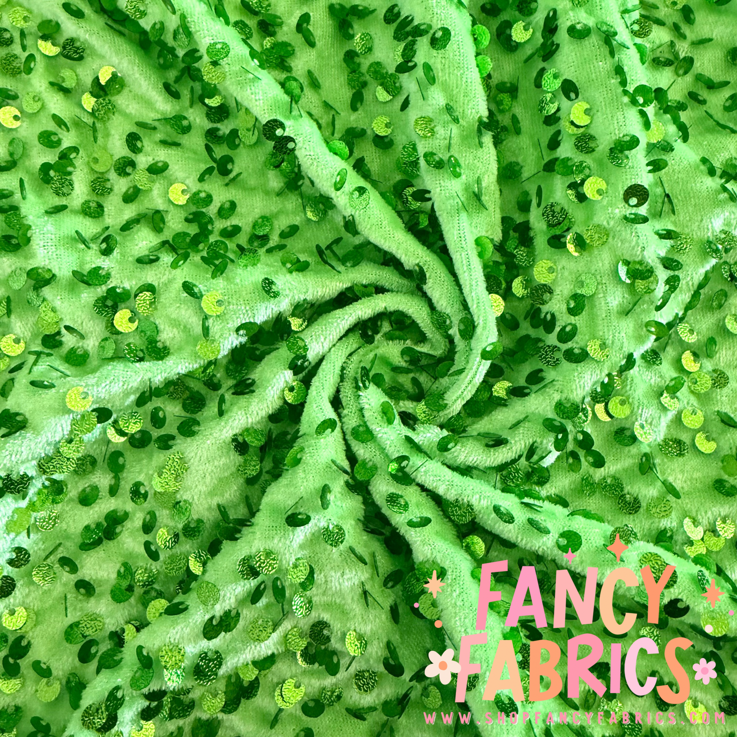 Grinchy | Stretch Sequin Velvet | Ready To Ship