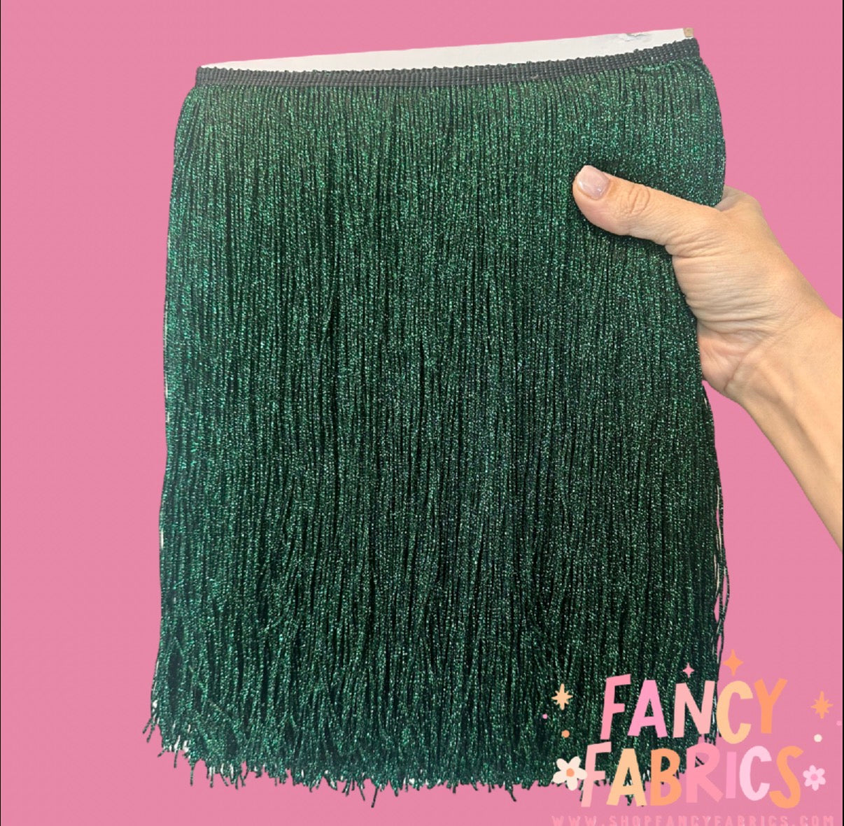 Green | XL Metallic Fringe | Ready To Ship