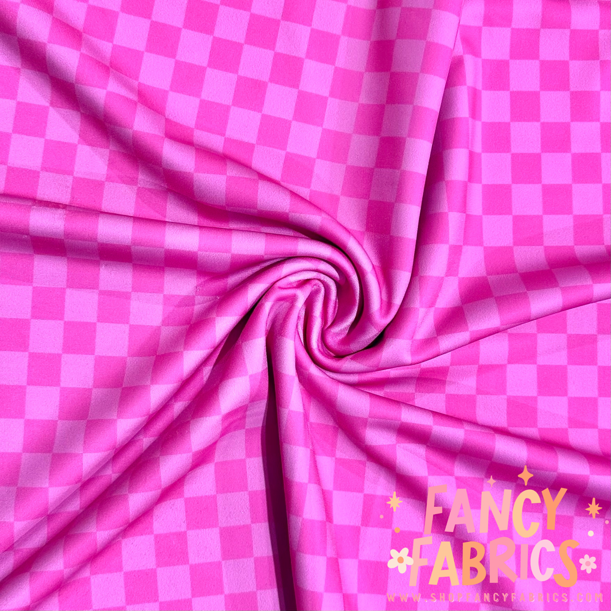 Pink Checkers | Swim | 4x4 Scaling | Ready To Ship