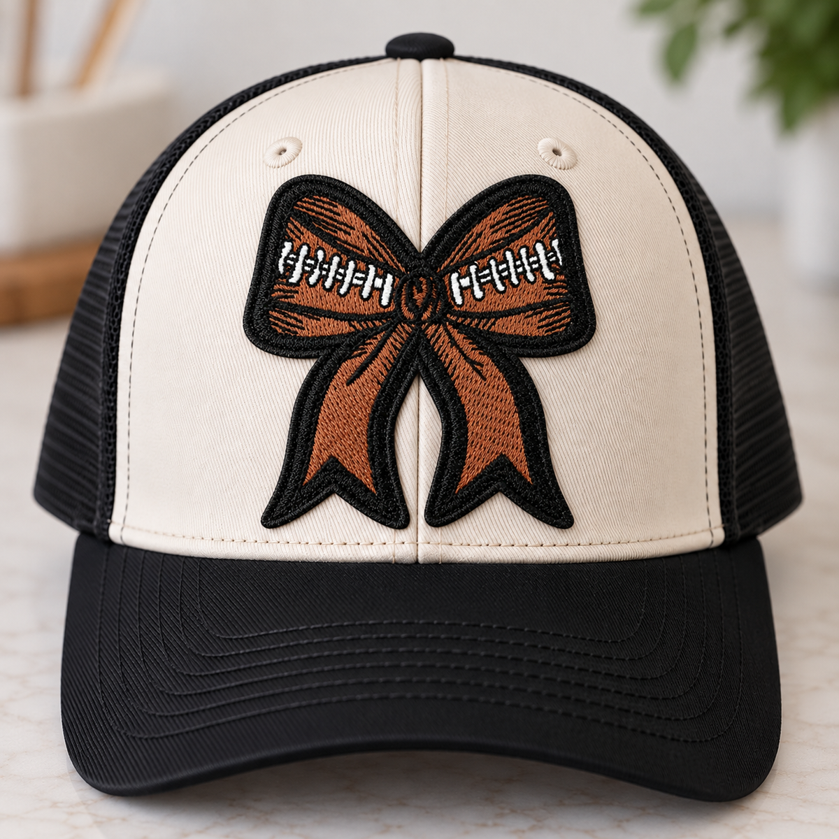 Football Bow | Iron On Patch