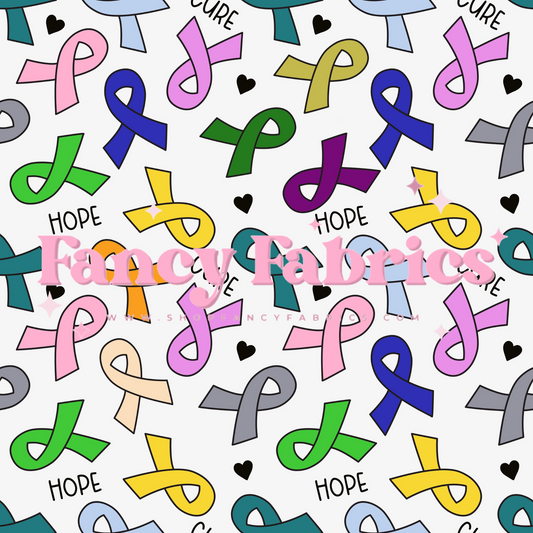 Cancer Ribbons | PREORDER | By The Yard