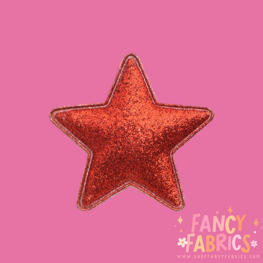 Glitter Star (Red) | Bow Accessories | Ready To Ship
