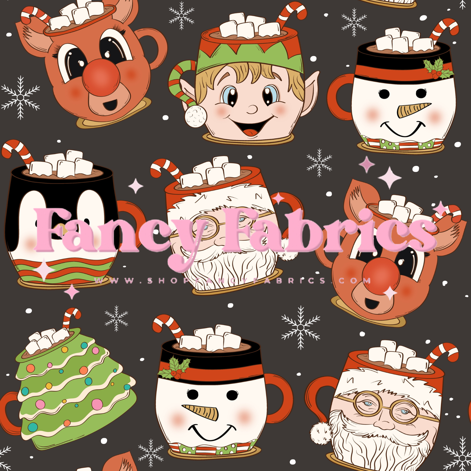 Christmas Mugs | PREORDER | By The Yard