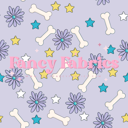 Purple Bone Floral | PREORDER | By The Yard