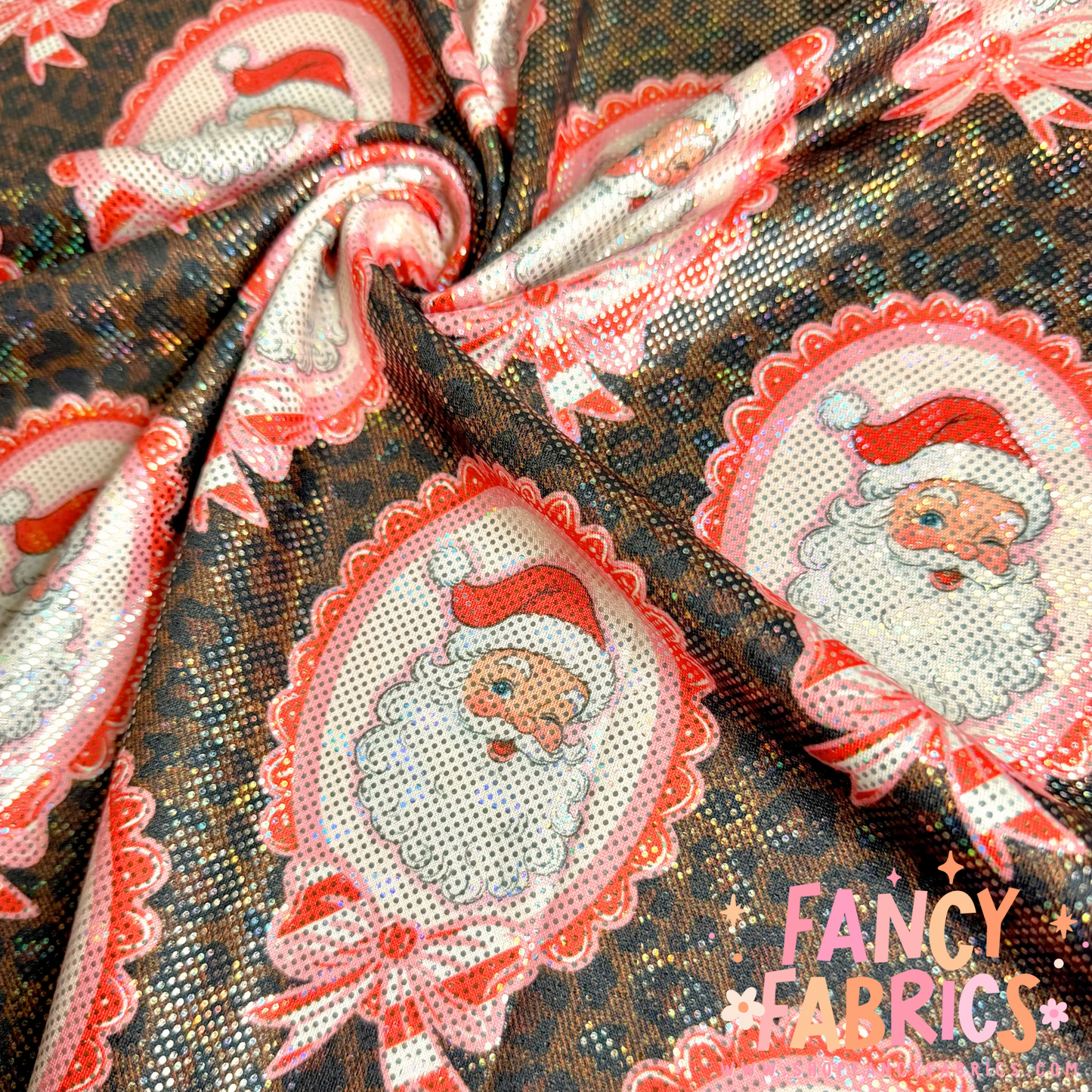 Santa Frames | 8x8 Scaling | Printed Shattered Holographic | Ready To Ship
