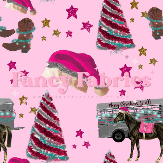 Country Christmas (Pink) | PREORDER | By The Yard