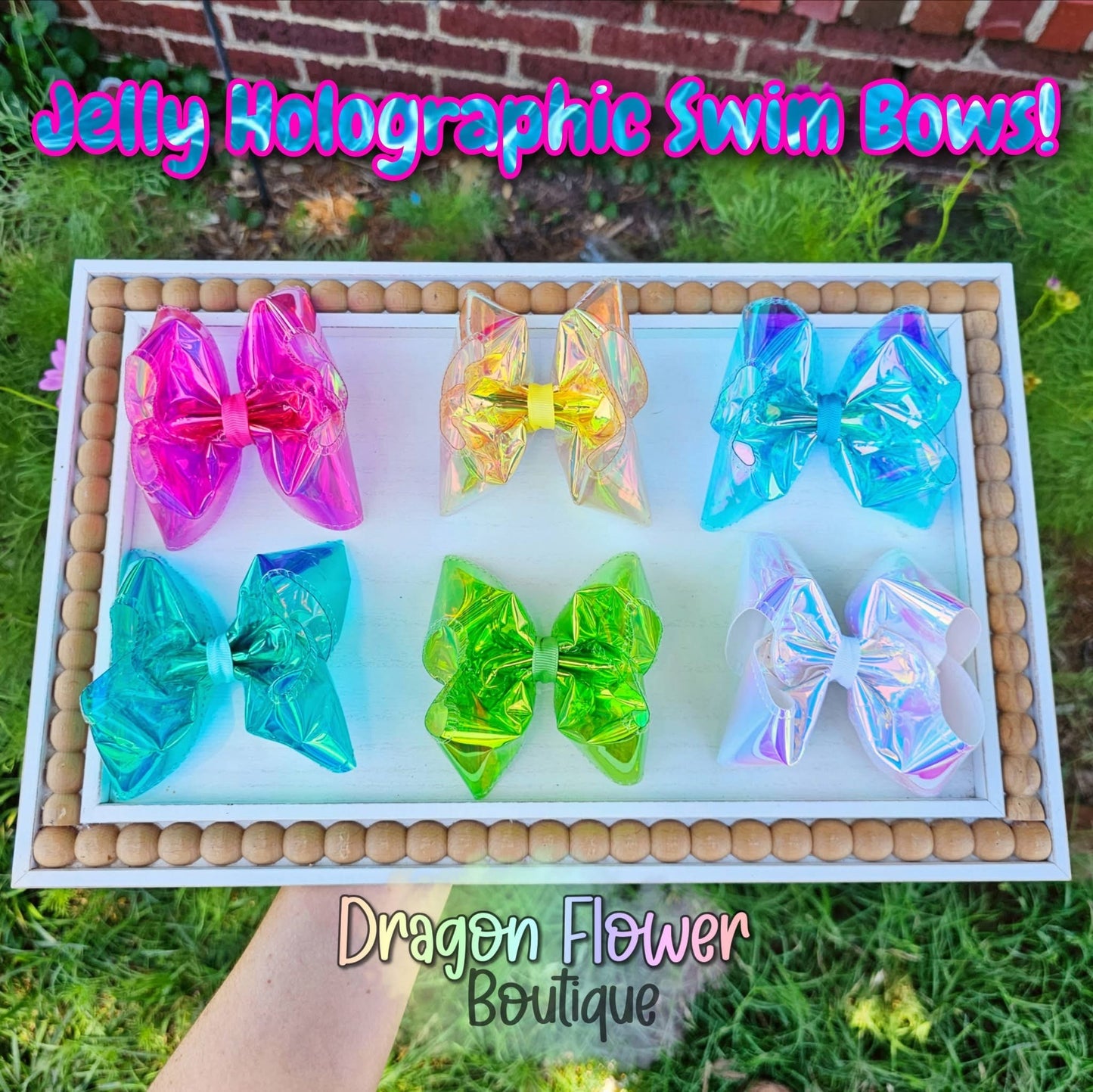 Turquoise | Holo Jelly Ribbon | Ready To Ship