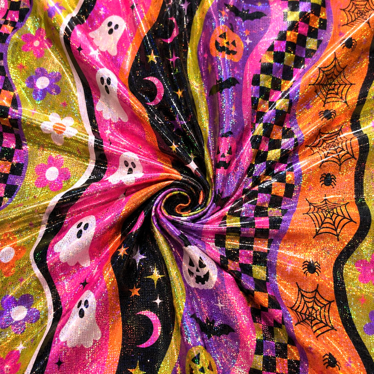 Halloween Waves | 6x6 Scaling | Printed Holographic | Ready To Ship
